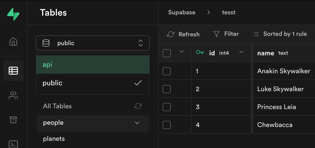 Multi-schema support